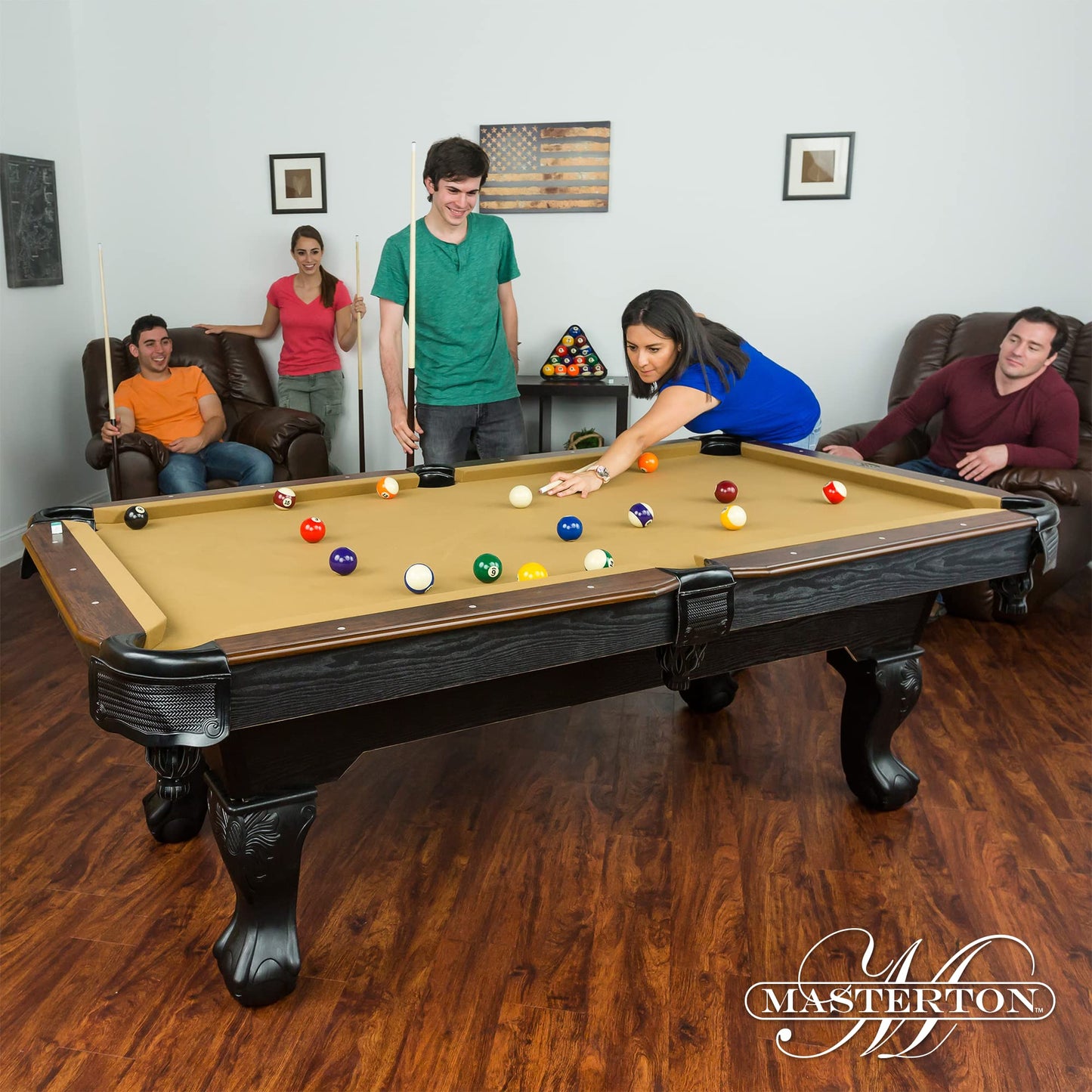 EastPoint Sports Masterton Billiard Table Deluxe - Tan 87 inch 1-1-32270-AA001D