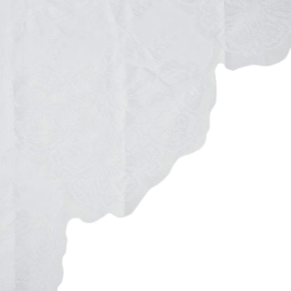 No. 918 Alison Floral Lace Sheer Kitchen Curtain Swag Pair, 58" x 38", Ivory