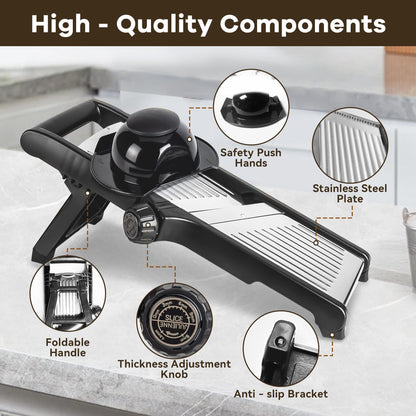 NIOSAVM Mandoline Slicer,mandoline slicer for kitchen,commercial mandolin Potato Slicer,Vegetable Slicer,slicer vegetable cutter, Stainless Steel mandolin slicer,Cut - Resistant Gloves