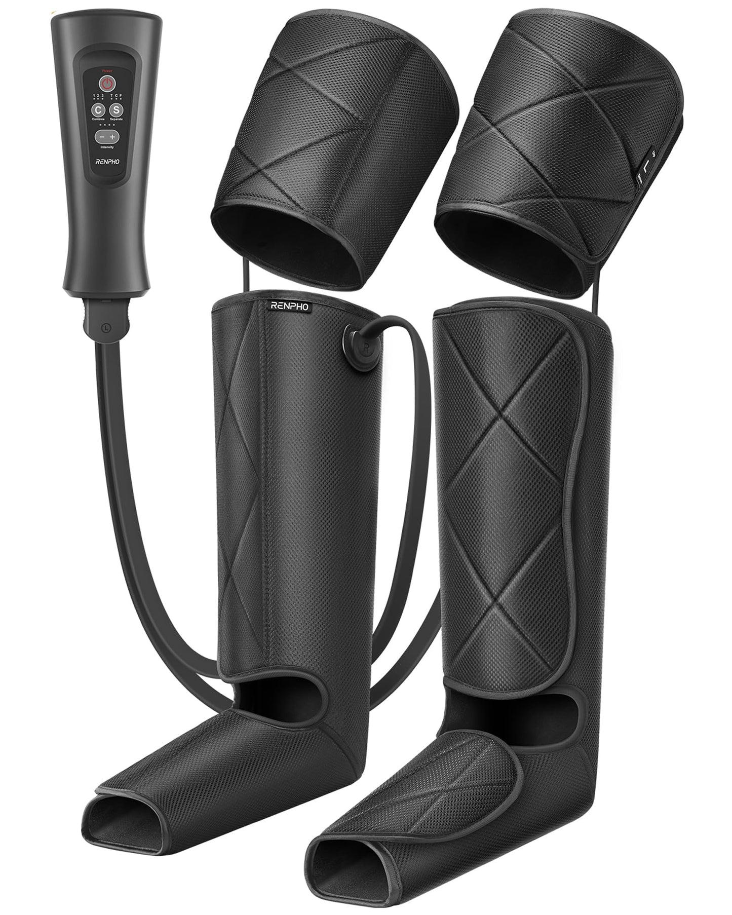 RENPHO Compression Leg Massager, Air Compression Massager for Circulation Pain Relief, Effective for Father Mother Reduce Swelling-Blue