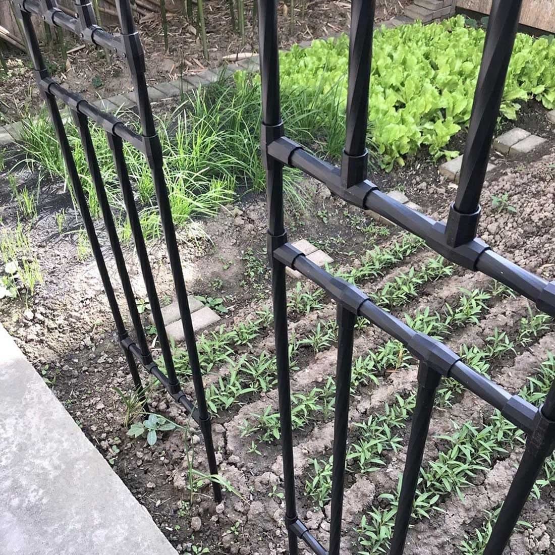 Galvanised Metal Garden Arch Trellis for Climbing Plants Heavy Duty Half Side Rose Wedding Arch Support Weatherproof Archway (Black 220x240cm/7.2x7.9ft)