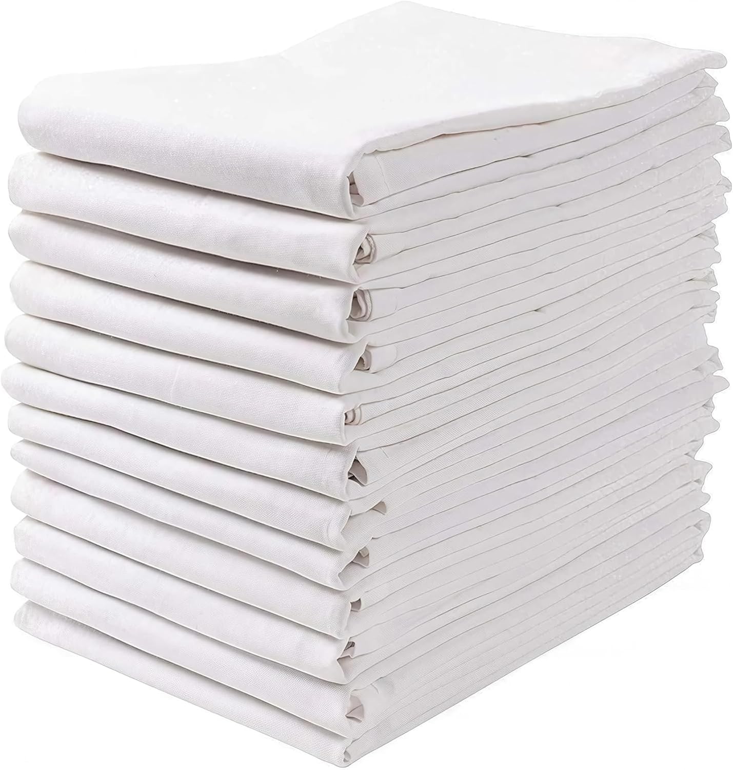 18 Pack, 28x28 Flour Sack Towels for Kitchen, - Lint-Free White Flour Sack Dish Towels, Super-Absorbent Cotton Tea