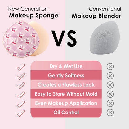 5Pcs Makeup Sponge For Foundation Concealer And Powder, Latex Free Blender Sponge For Natural And Easy Makeup Soft Long-lasting And Beginner-friendly, Green, Medium