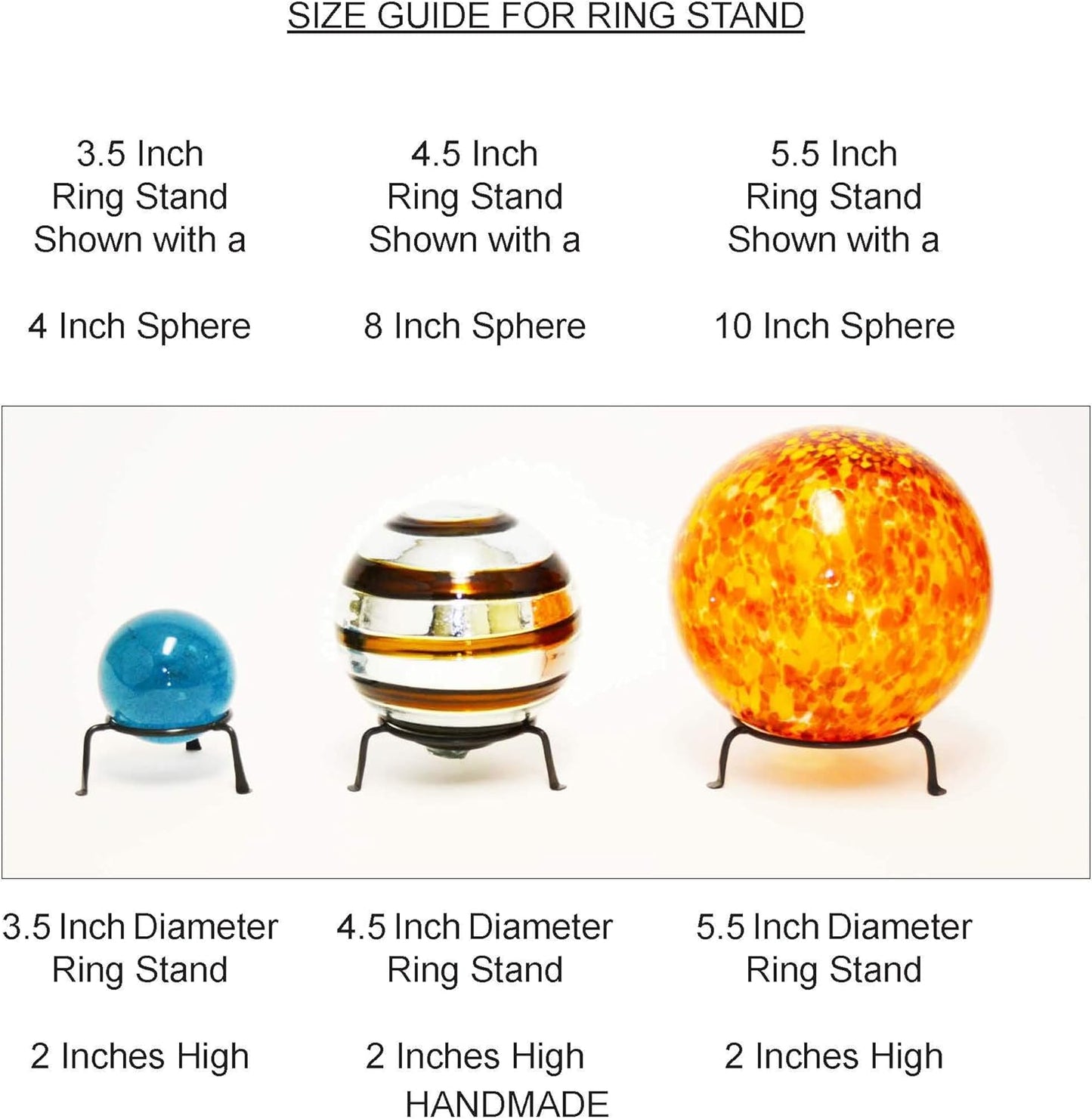 Basic Iron Display Ring Stand - 3.5 Inside Diameter x 2 High for Displaying Rings