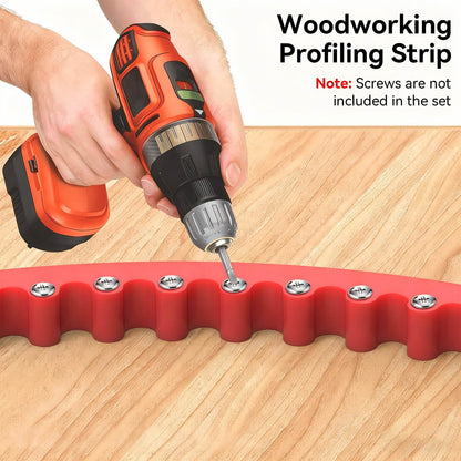 Woodworking Profiling Strip Flexible Curve Template Profiling Strip Gear Driven Curve Template Guide Adjustable Fixed Complex Shape Contour Tool (78.74inch)