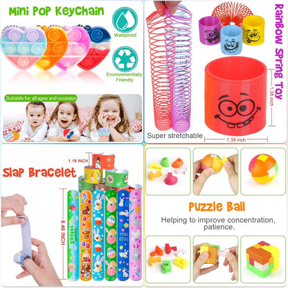 Totbit 56 Pcs Party Favors - Fun Treasure Chest Box Toys for Kids | Perfect for Birthdays & Carnivals