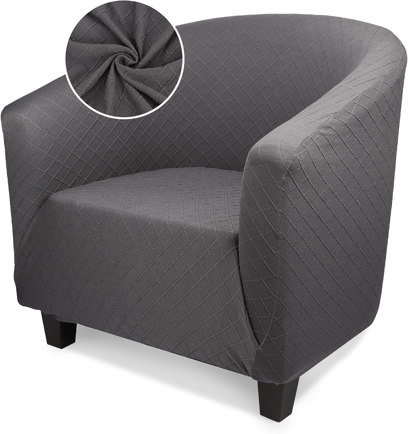 1 Barrel Chair Covers Slipcover, Piece High Stretch Club Chair Slipcover with Arms, Chair Slipcover Soft Armchair Sofa