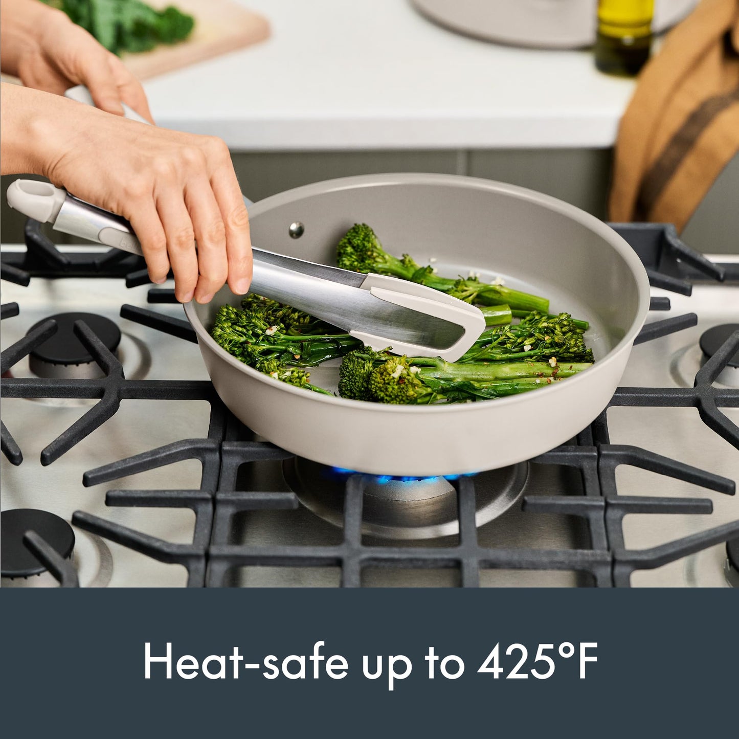 bella 6-Piece Modular Tool Set, Silicone, Turner, Spoon, Slotted Spoon, Spatula, Tongs, Crock with removable divider, Non-toxic*, Food-grade, Heat safe to 425°F, Dishwasher Safe, Slate