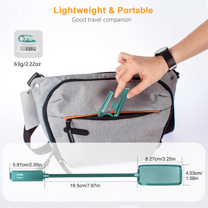 Gritin 9 LED Rechargeable Book Light for Reading in Bed - Eye Caring 3 Color Temperatures,Stepless Dimming Brightness,80 Hrs Runtime Small Lightweight Clip On Book Reading Light for Studying