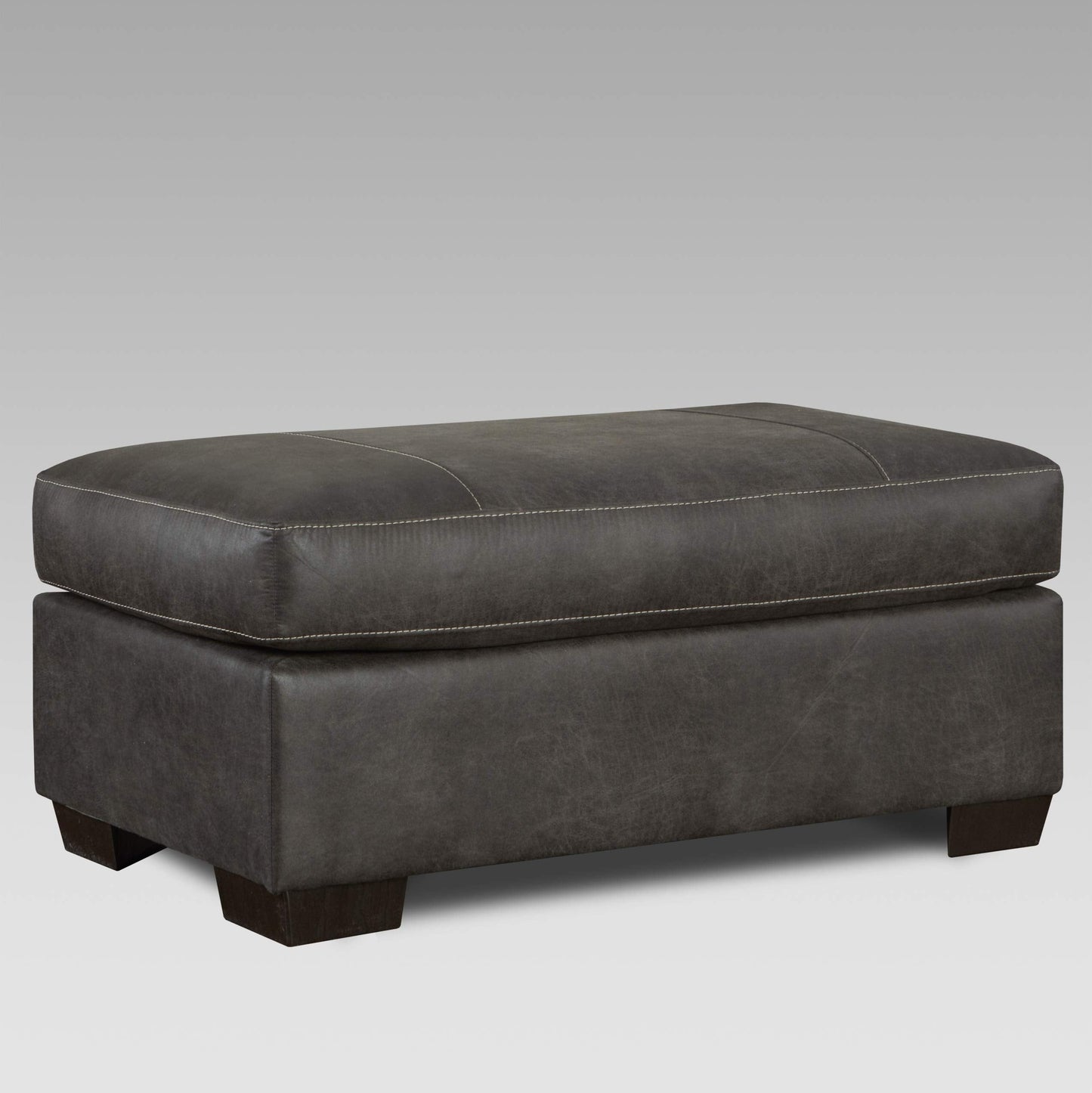 Roundhill Furniture Tirana Contemporary Fabric Pillow-top Arm Chair with Ottoman in Sequoia Ash