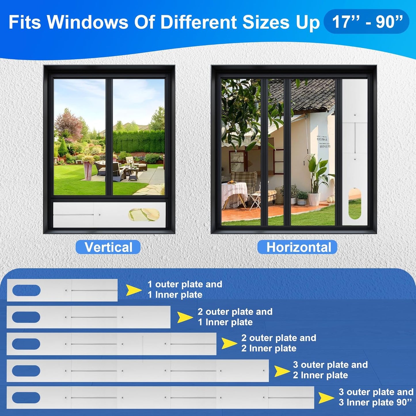 Portable Air Conditioner Window Vent Kit, Adjustable AC Window Seal Kit, Sliding Door AC Vent Kit, 5.9 Inch Diameter