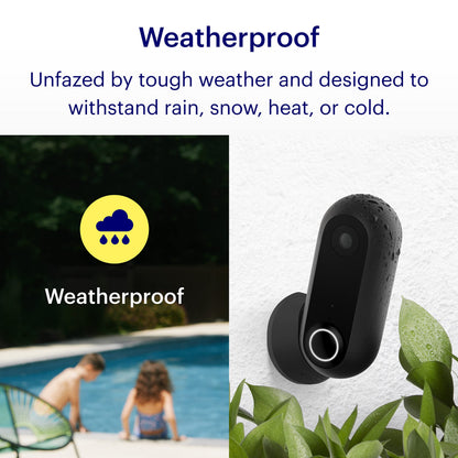 Canary Flex Indoor/Outdoor, Wire-free or Plugged-in, Weatherproof HD Security Camera - Black