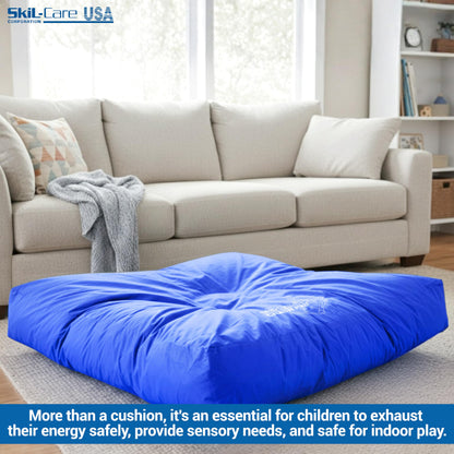 Skil-Care Crash Pad for Kids | Sensory Crash Mat for Active Play | High-Density & Soft Foam Blocks Landing Zone | Kids Jumping Pillow for Indoor & Outdoors Use with Durable Nylon Cover - 6x8 feet