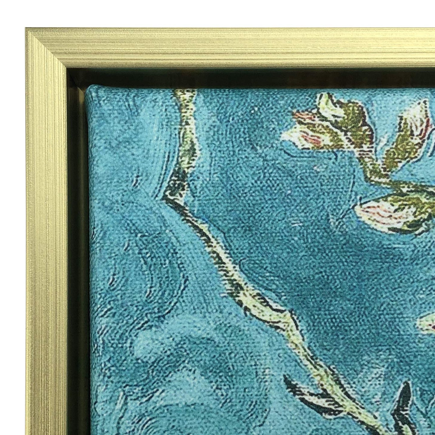 Wieco Art Framed Wall Art Canvas Prints of Almond Blossom by Vincent Van Gogh Paintings Reproduction Abstract Artwork for Wall Decor Golden Frame