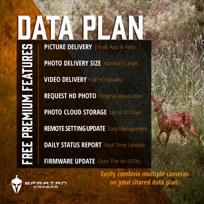 Spartan Camera Gocam 4G LTE Trail Camera, Free Roaming in US, Remotely Update Camera Settings, Fully Configurable via App, HD Video, HD Photo, Blackout Flash, Hunting (1, AT&T)