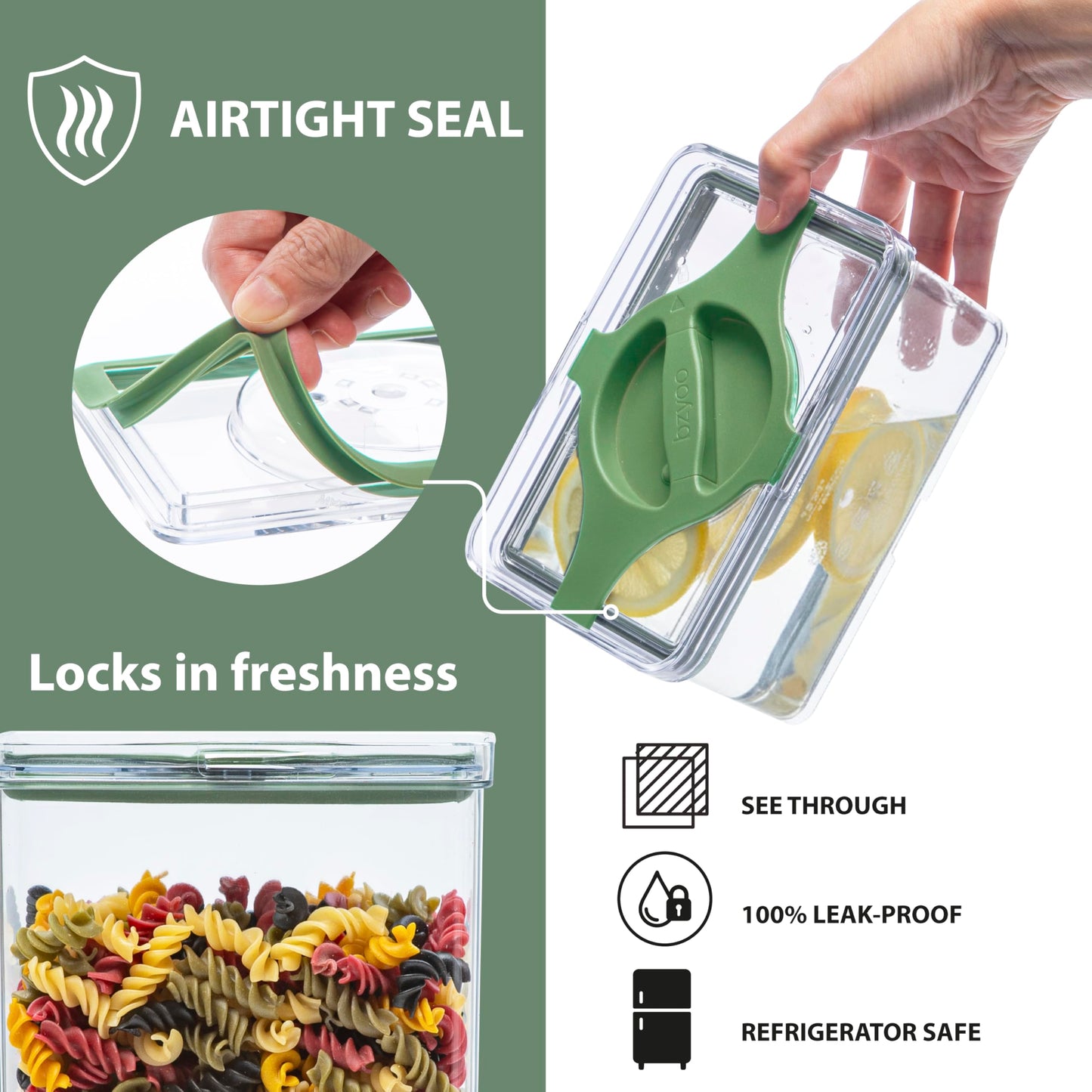 Prestoor 4-Pack Airtight Pantry Containers, 1.9 QT Clear SAN Food Storage Jars with Twist-Lock Lids, Detachable for Easy Cleaning, Stackable for Cereal, Pasta, Rice, Oats & Snacks White