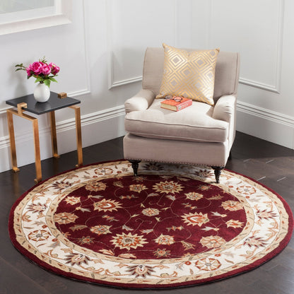 SAFAVIEH Area Rug 8x10 - Total Performance Collection - Large - Red & Ivory, Hand-Hooked, Oriental Design, Ideal for Living Room, Bedroom, Office, Dining Space (TLP725A)