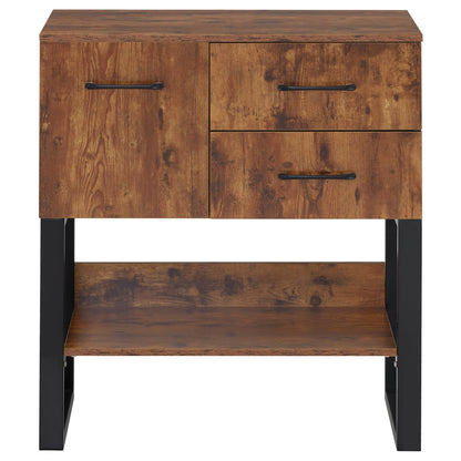 BarberPub Styling Barber Station, Wall Mount Storage Cabinet, Salon Equipment for Hair Stylist, Spa Beauty Makeup Organizer with Drawers & Shelf 3185 (Brown & Black)
