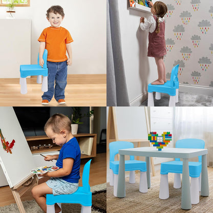 2-4, 9.3" burgkidz Toddler Chair for Kids Ages Plastic Kids Chair with Seat Height, Lightweight & Durable, Easy-Clean
