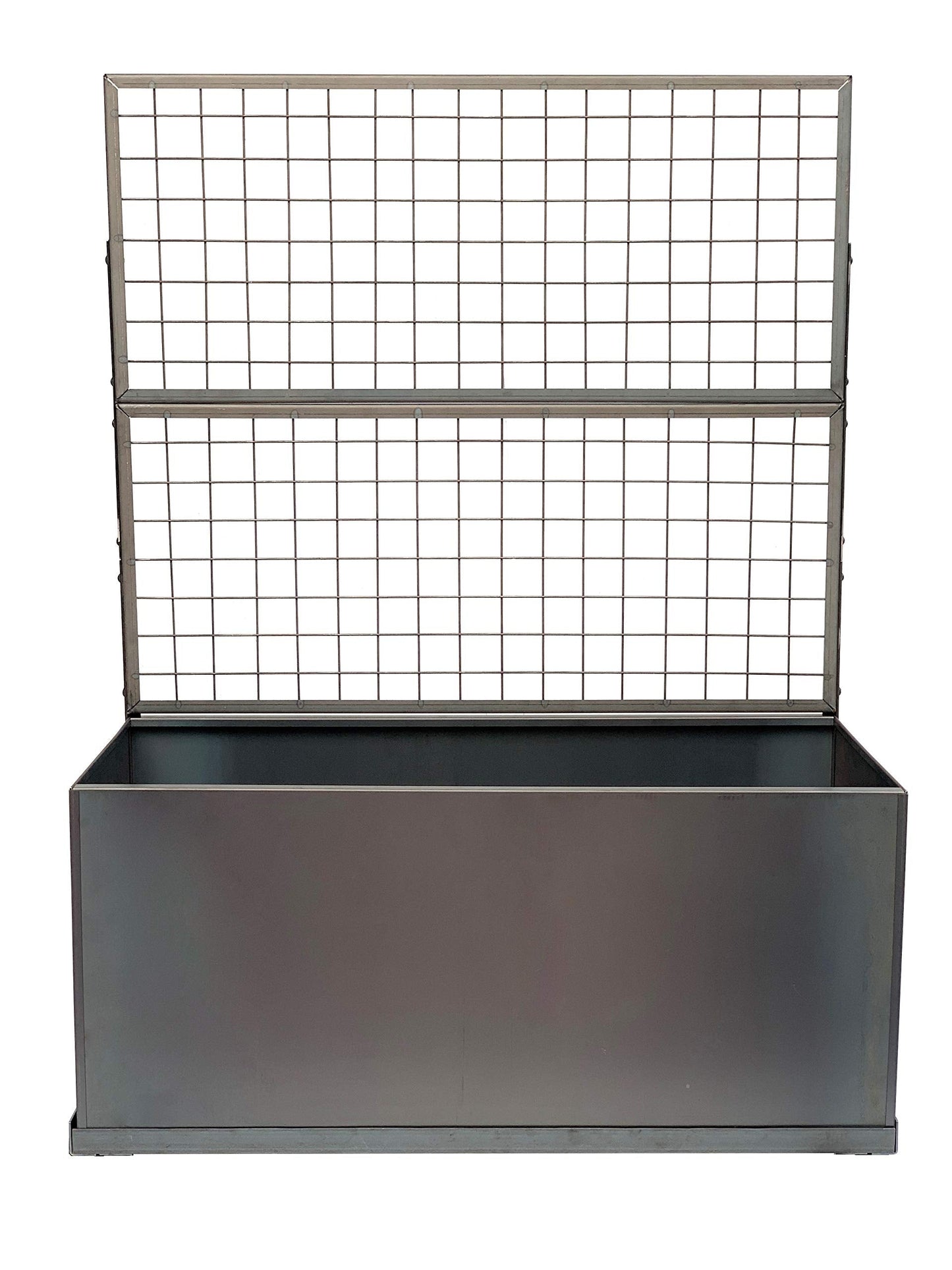 Trellis Corten Trough Planter (No Casters)