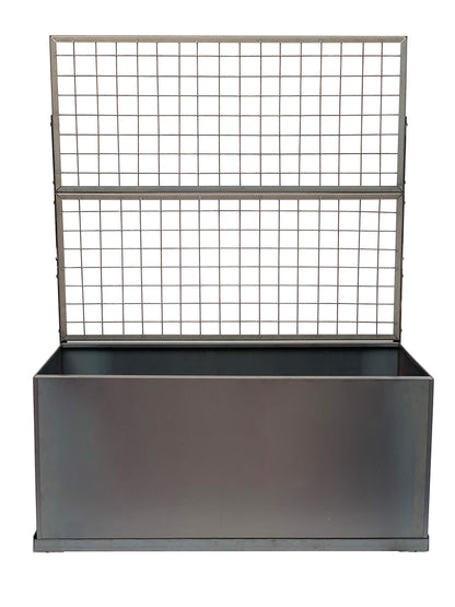 Trellis Corten Trough Planter (No Casters)