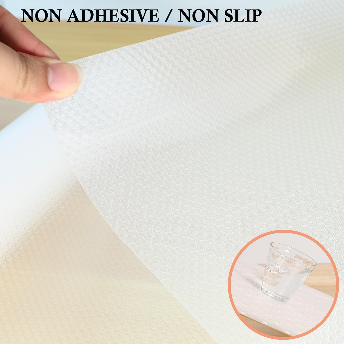 Shelf Drawer Liners for Kitchen Cabinets Non Adhesive 14 Inch Wide X 20 Ft Non Slip Waterproof Pantry Shelf Liner Cupboard Fridge Liners Mat Bathroom Drawer Protector Liner