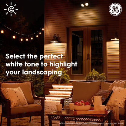 GE CYNC Smart LED PAR38 Flood Light Bulb - WiFi & Bluetooth Color Changing RGB Outdoor Light Bulbs - 90W Equivalent, Compatible with Alexa & Google Home - Dimmable, Long Lasting, Tuneable - Pack of 2