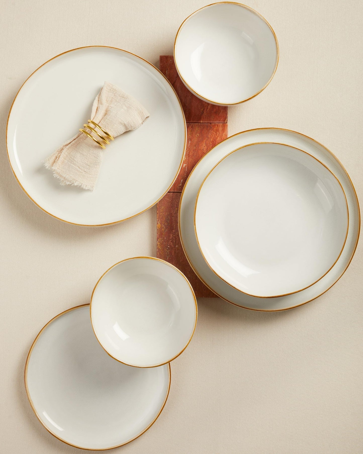 Pokini Extra Large Dinnerware Set for 12, 36 Pieces Ceramic Plates and Bowls Set, Kitchen Dish Set, Microwave & Dishwasher Safe Dishware, Ocean-Inspired Stoneware for Big Gatherings, White
