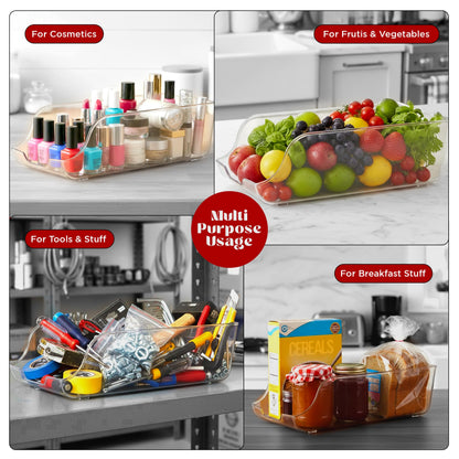 Utopia Kitchen Soda Can Organizer and Dispenser for Refrigerator/Pantry - Durable Can Storage Organizer Fridge & Kitchen Organization - (Clear, Set of 4)