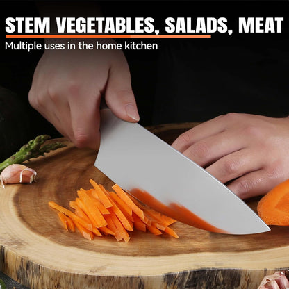 TUO Rocker Knife, 7 inch Salad Chopper Chef Knife for Herb Rocking and Veggie Chopping
