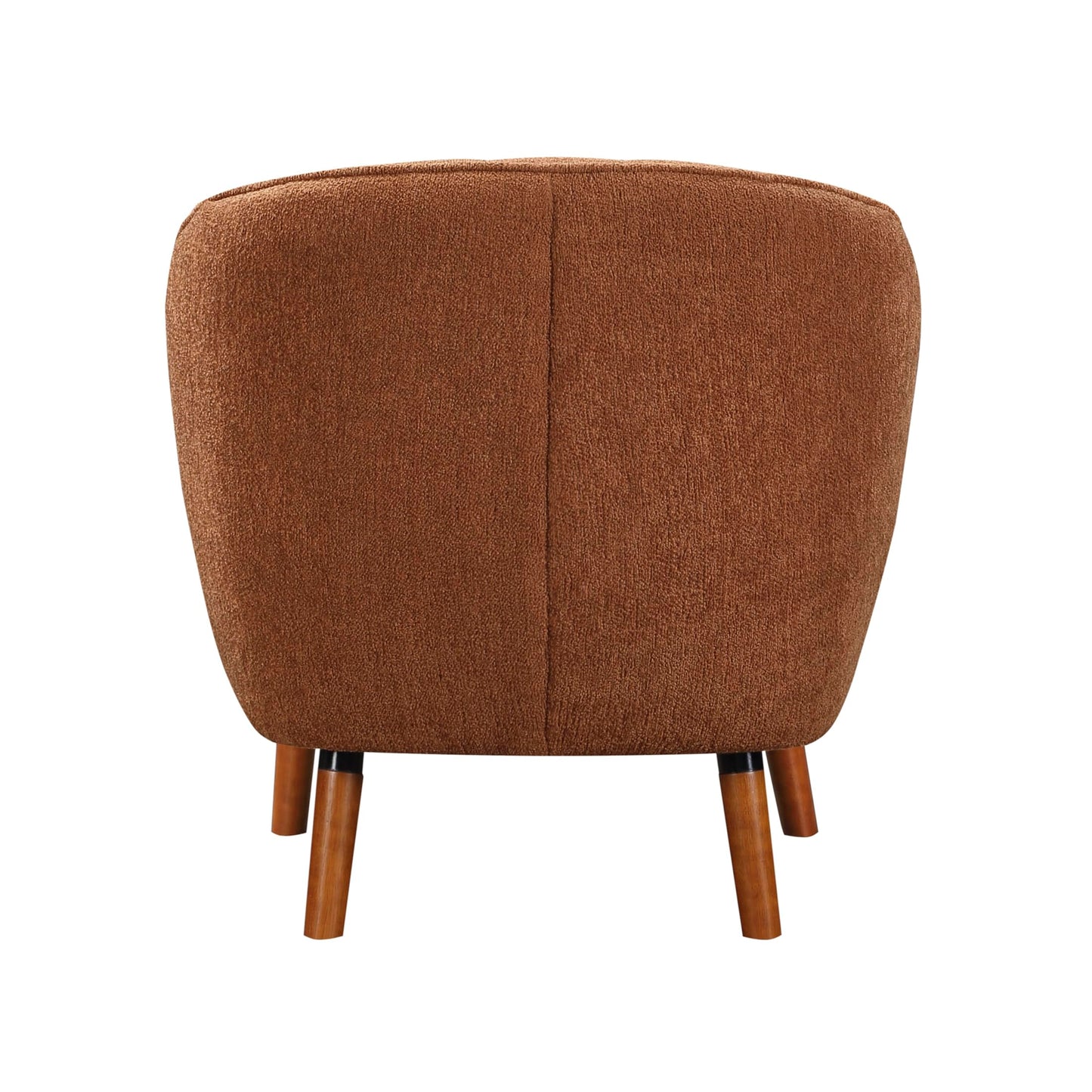 Lexicon Alard Tufted Fabric Barrel Accent Chair, Rust