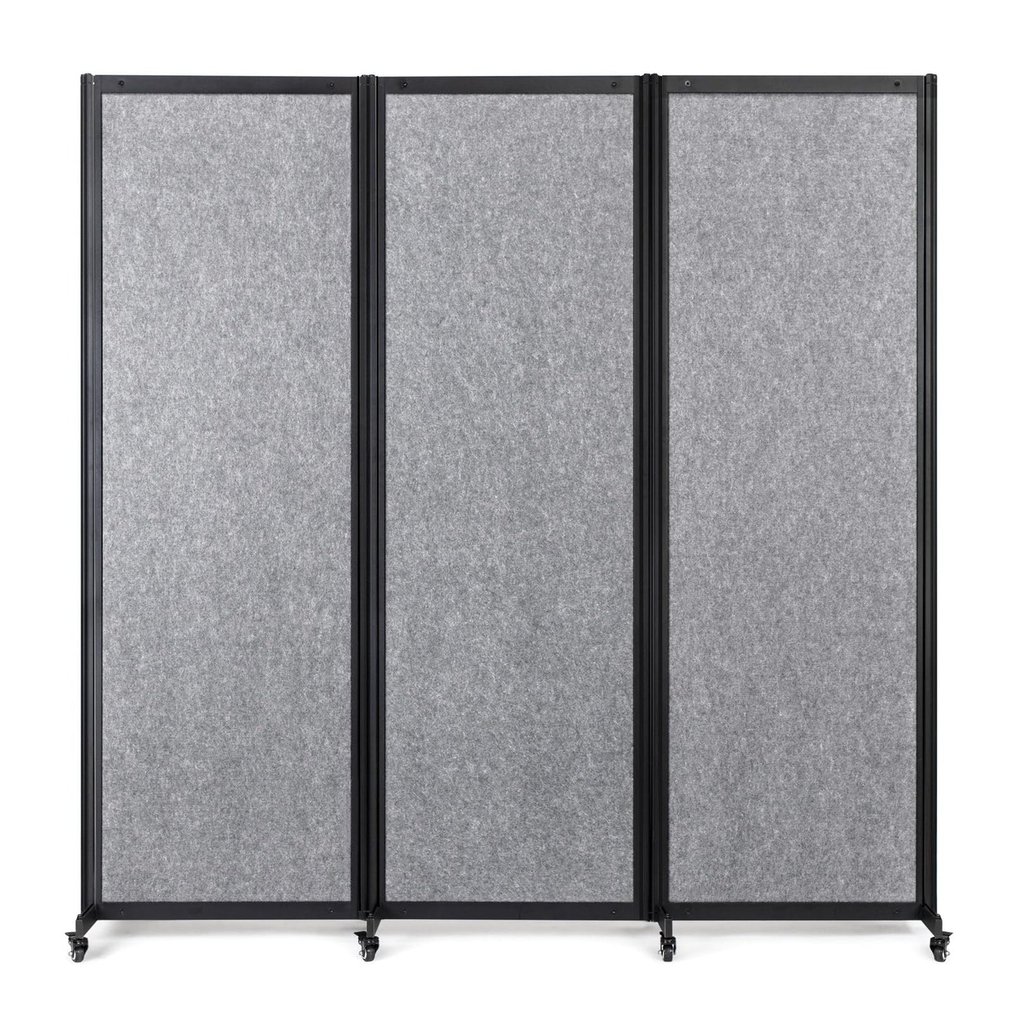 Strongbird Room Partition,Office Divider,Portable Commercial Screen Dividers,Privacy Partition Separator,Classroom School Dividers,6'4"L* 6'7"H,3 Panel,Light Grey