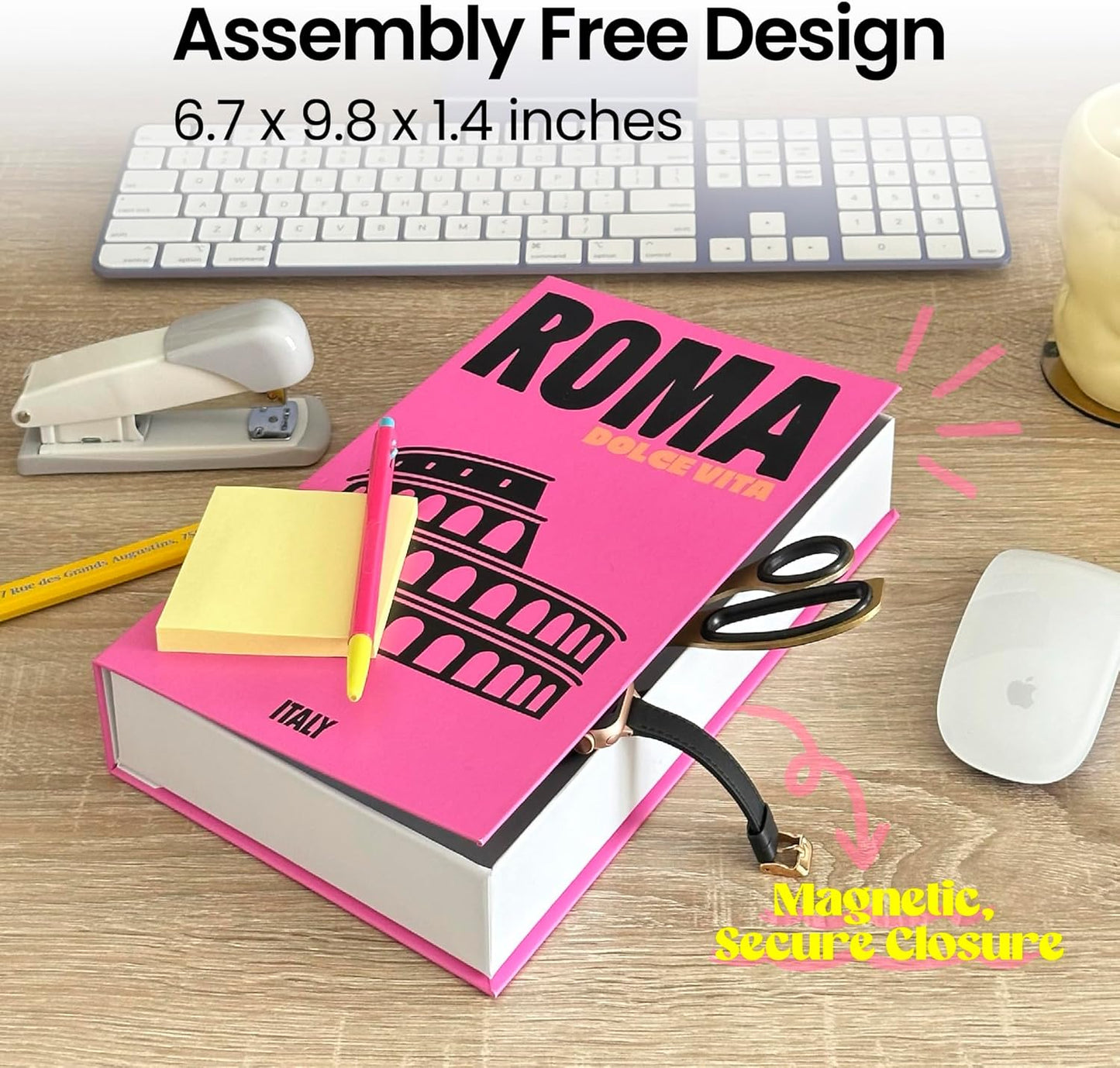 Set 4 of Decorative Storage Books, Aesthetic Hollow for Preppy Room Decor, Bookshelf Decor, and Coffee-Table Books