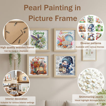 DIY Diamond Art Painting Pearl Creative Pattern 5D Seasonal Holiday Calendar 2026 Healing Home Photo Frame Set Tools-9PCS Festivals