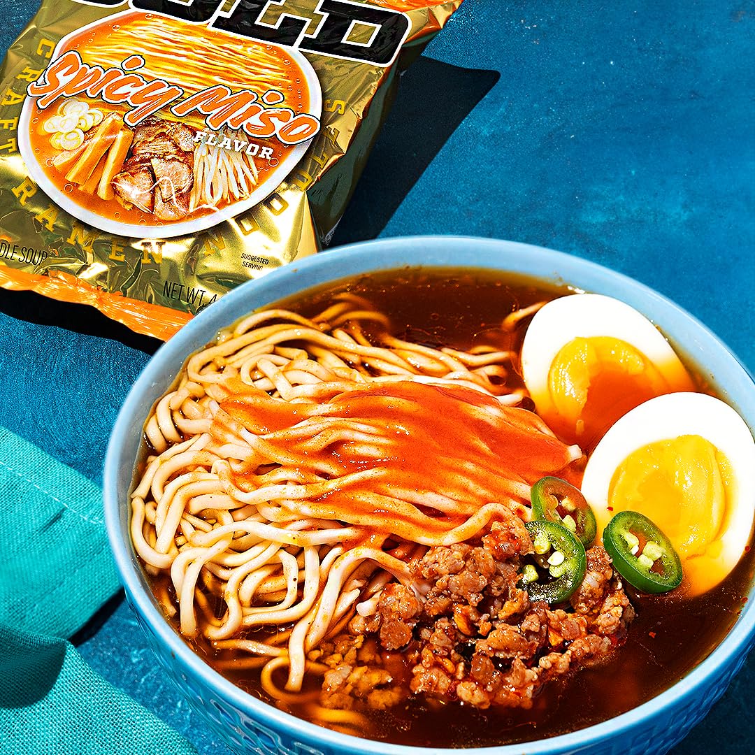 Maruchan Gold Spicy Miso Craft Ramen Noodles, Restaurant Quality Instant Ramen, 4.21 Oz, 5 Count