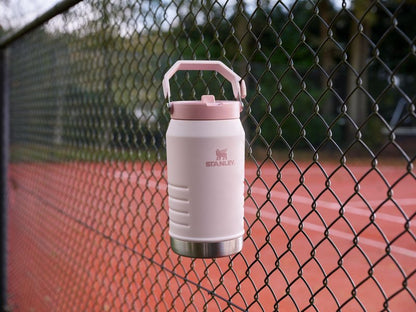 Stanley IceFlow 2.0 Flip Straw Jug with Handle 96 oz | Twist On Lid and Flip Up Straw | Leakproof for Travel and Sports | Insulated Stainless Steel |BPA-Free | Rose Quartz