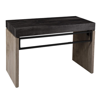 SEI Furniture - Hapsford Writing Desk - Transitional Design, Black Iron and Wood - Ideal for Home Office, Bedroom (HO1142637)