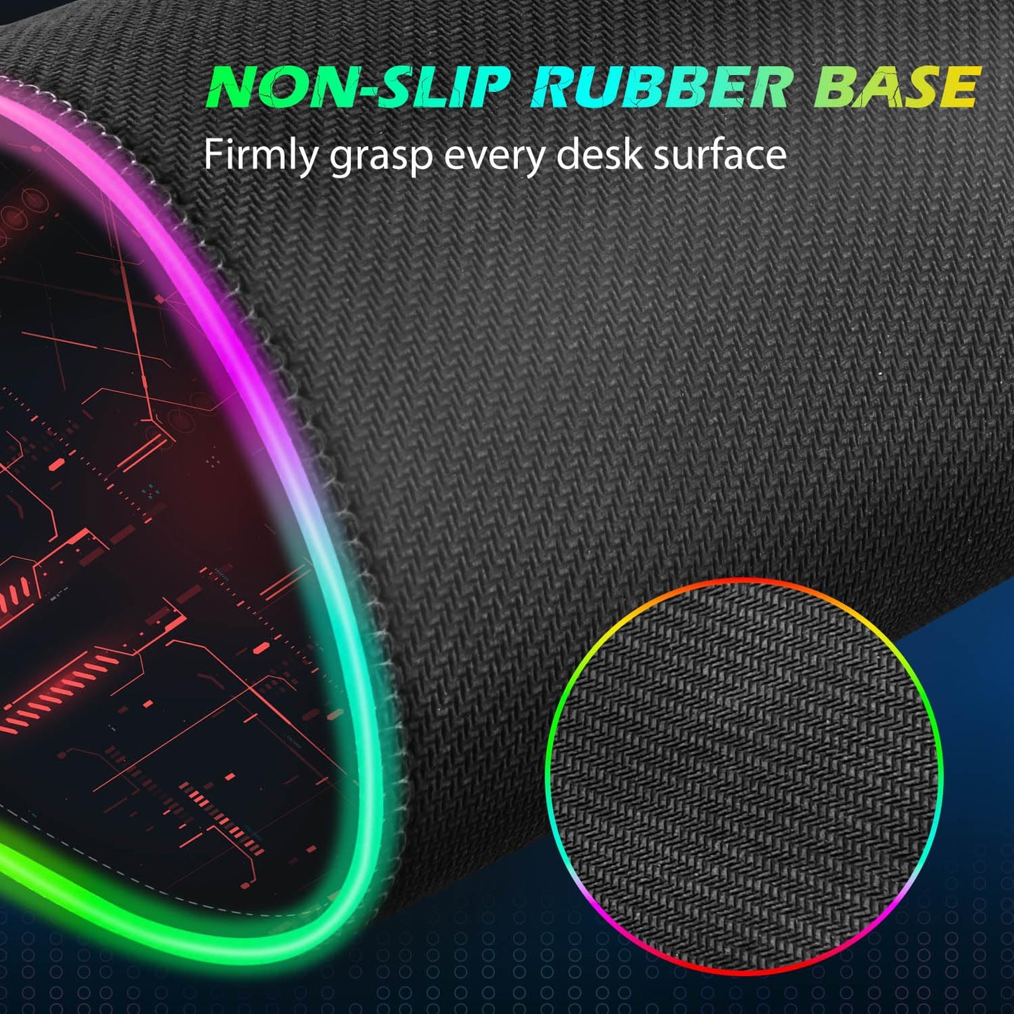 ToLuLu RGB Gaming Wireless Charging Mouse Pad, 5/7.5/10/15W 10 Light Modes LED Mouse Pad Computer Keyboard Mat Mousepad, 800x300x4MM Extended Large Desk Mat for Gaming, MacBook, Laptop, PC, Galaxy