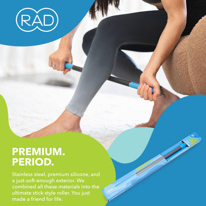 RAD Rod Mini – Compact Deep Tissue Massage Roller Stick – Travel-Ready Myofascial Release Tool for Legs, Back, Neck, Arms & Shoulders – Muscle Roller for Mobility & Recovery