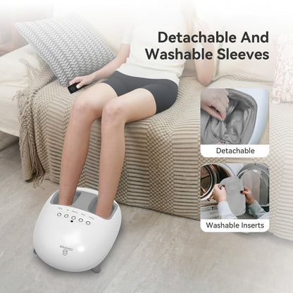 COMFIER Shiatsu Heated Foot Massager with Heat for Plantar Fasciitis Neuropathy, Deep Kneading Vibration Feet Massager for Mon Dad Men Women-Home Office Use