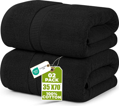 2 600 (35X70 Inches) 100% Utopia Towels - Luxurious Jumbo Bath Sheet Piece - GSM Ring Spun Cotton - Highly Absorbent