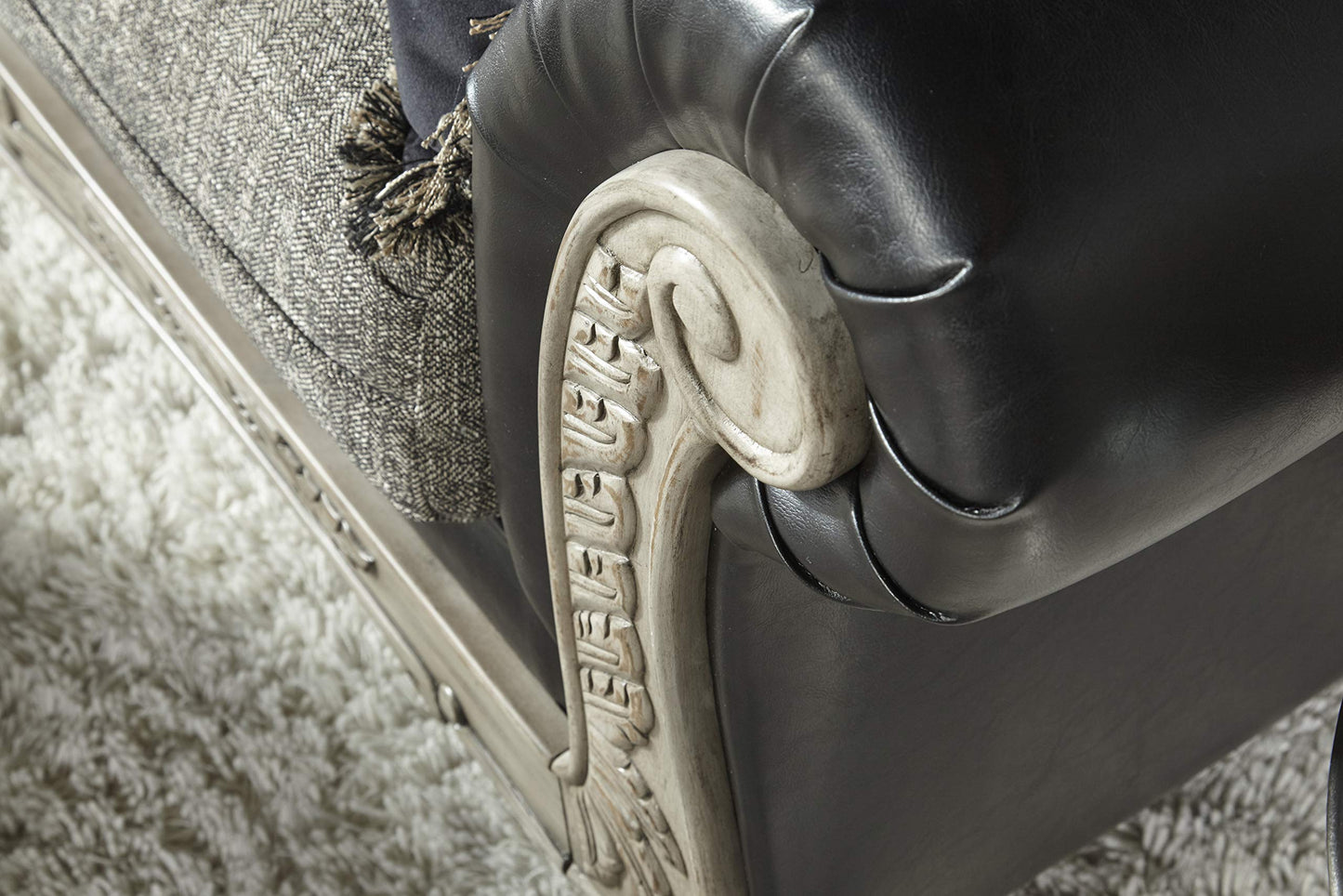 Roundhill Furniture San Marino Love Seats, Ebony