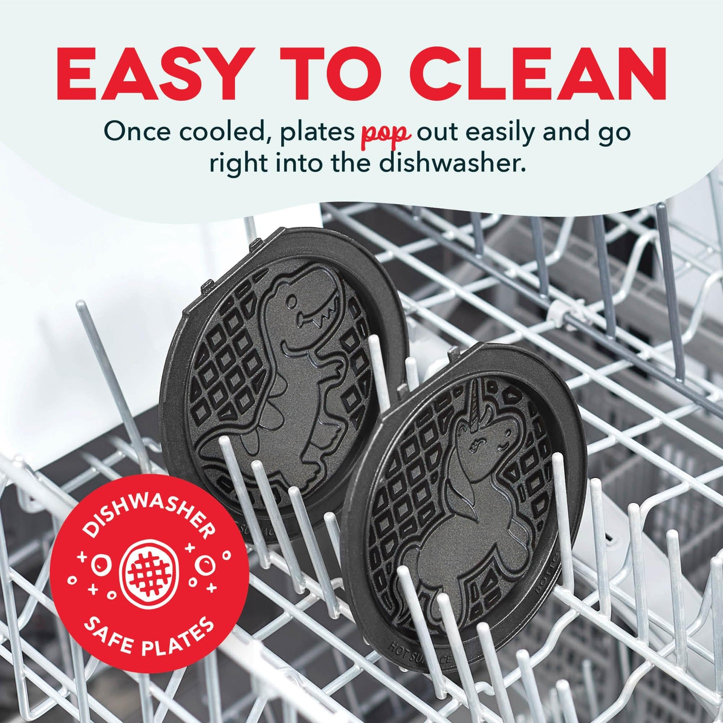 Dash MultiMaker® Mini System - Compact Waffle Maker for Family Breakfasts - Removable Griddle Plates & nonstick surface - 6 Plates - Aqua