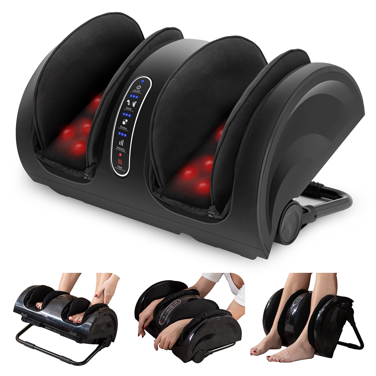 Snailax Foot Massager with Heat, Shiatsu Feet and Calf Massager Machine for Plantar Fasciitis, Neuropathy, Improve Circulation, Foot Leg Massager, Gifts(Without Remote Control)