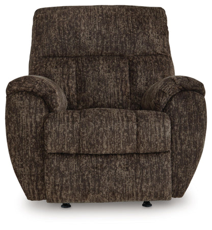 Signature Design by Ashley Rampant Casual Manual Rocker Recliner with Pillow-Top Arms, Dark Brown