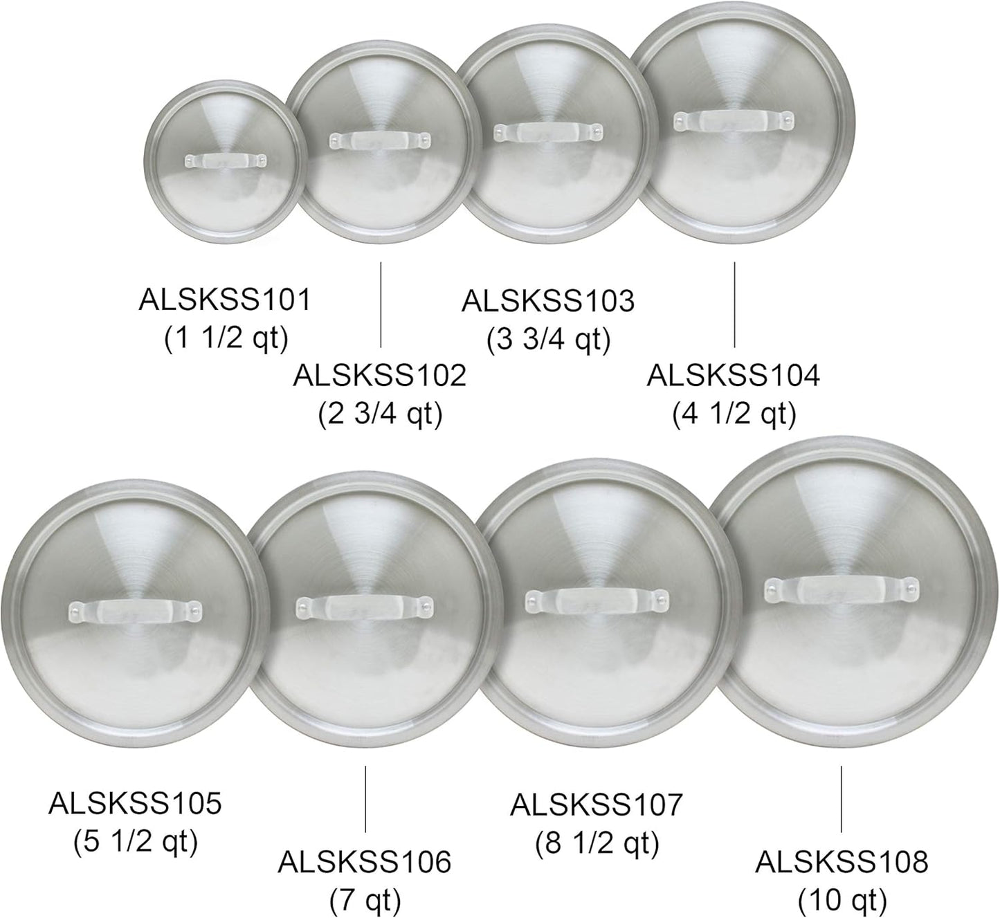 ALSKSS104 Sauce Pan Lid by Thunder Group - 4-1/2 Qt, 10" Dia. X 3/8" Thickness