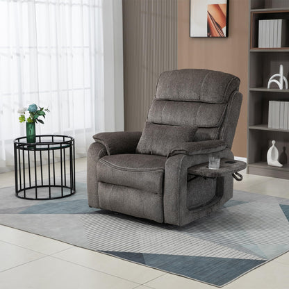 Oversized Electric Lift Chair Versatile Power Recliner Chair 180° Infinite Reclining Armchair for Adults with Massgae,Cupholder,USB-C Ports,Wireless Charging