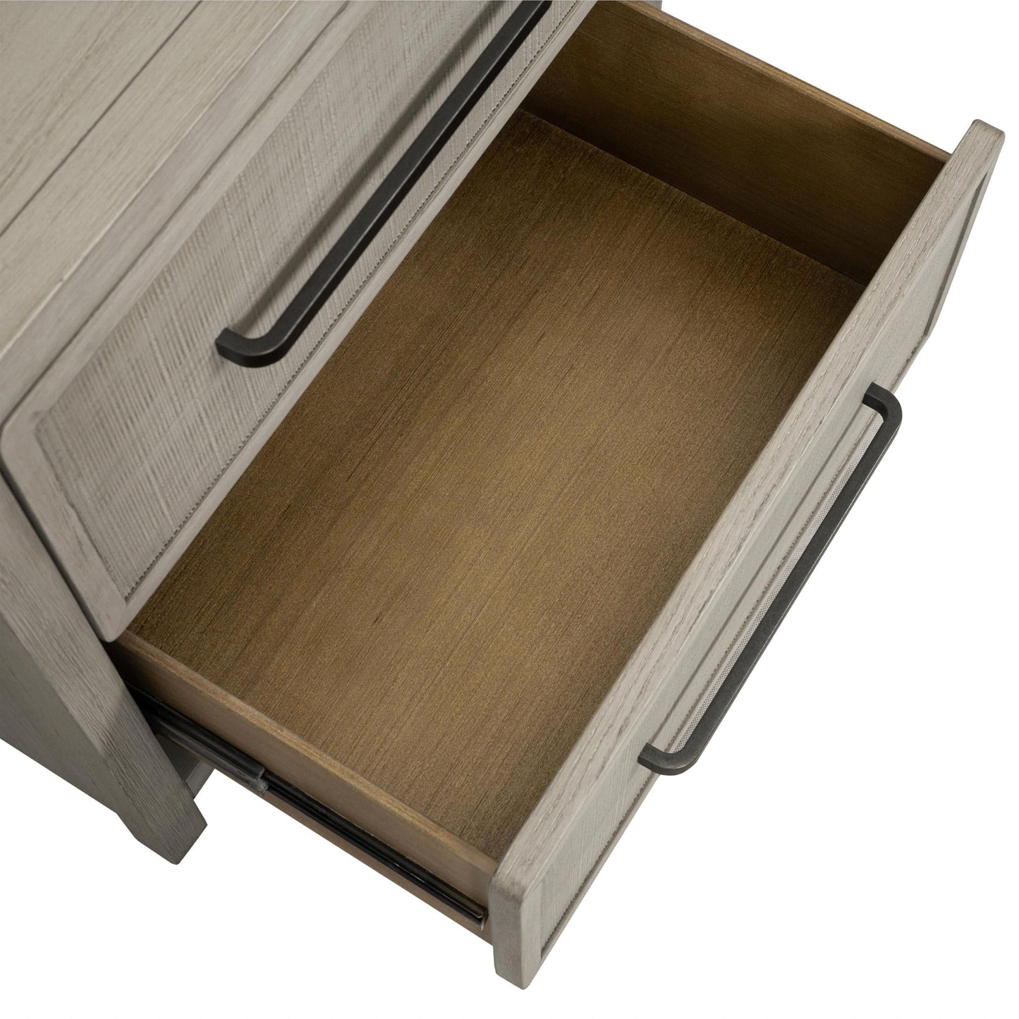 Furniture of America Austin Modern Solid Wood 24-inch 2-Drawer Nightstand with USB Ports, Cedar Bottom Drawer, No Assembly Required for Bedroom, Guest Room, Natural Oak