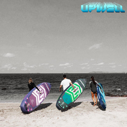 UPWELL 11'6"×35" Extra Wide Inflatable Paddle Board, Stand Up Paddle Board, Sup Paddle Boards for Adults, Chipmech Blue