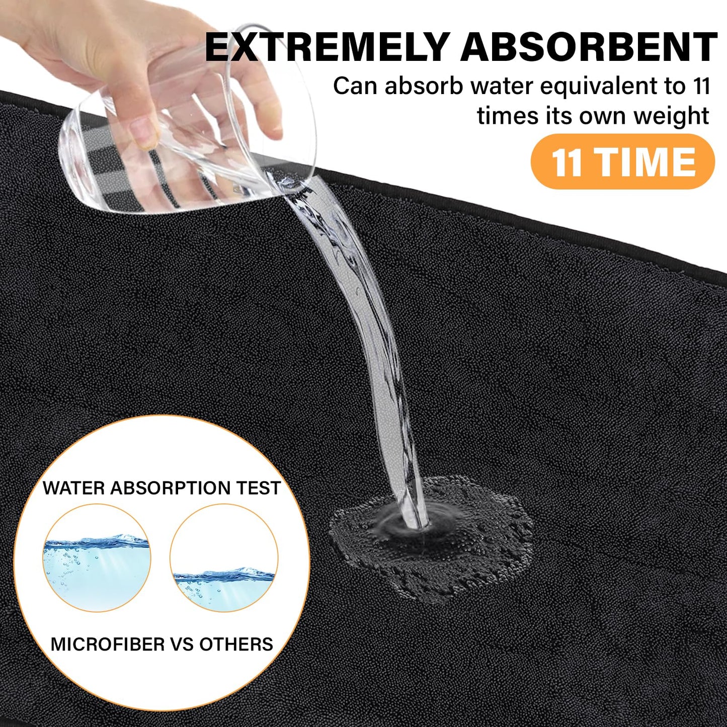 Ecopandy Shiny Cleaning Wipes, 3Pack Shiny Cloths Drying Towels,Shower Doors Drying Towels,16 * 16" Streak Free Glass Window Car Mirror Super Absorben Microfiber Cleaning Cloths (3pcs Grey 16 * 16″)